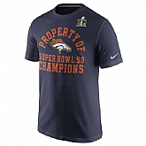 Denver Broncos Nike Celebration Property of Super Bowl 50 Champions WEM T-Shirt - Navy Blue,baseball caps,new era cap wholesale,wholesale hats